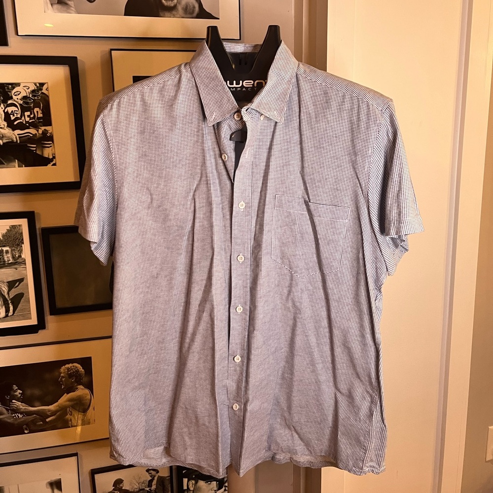 Joseph Abboud Slim Fit XL Short Sleeve Button Up